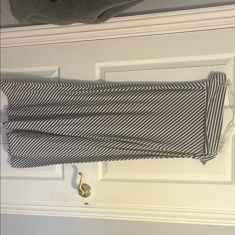Anne Klein Black and White Striped Maxi Skirt